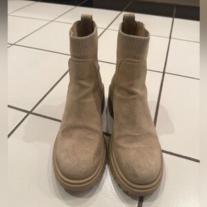 Steve Madden Tan Suede Combat Boots